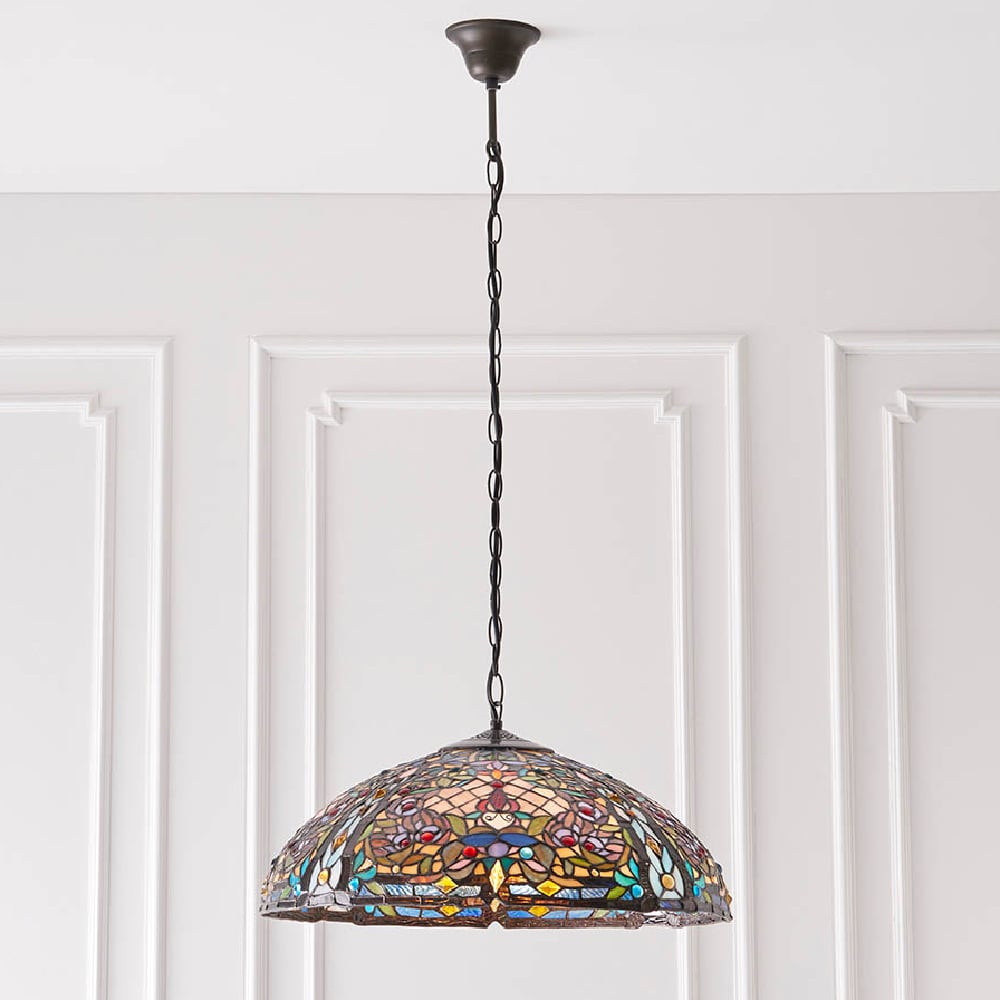 Product photograph of Alcoa Glass Pendant Ceiling Light In Multicolour from Furniture in Fashion