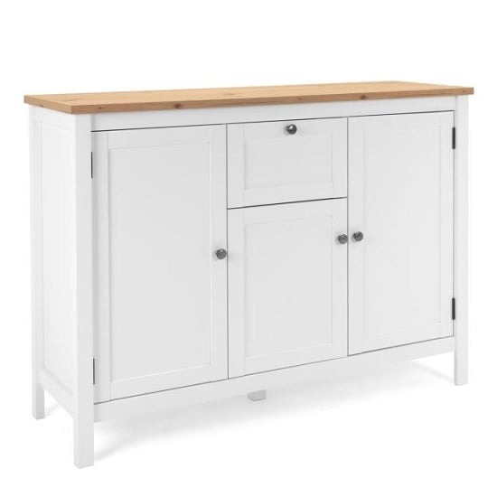Read more about Alder wooden sideboard small in artisan oak and white