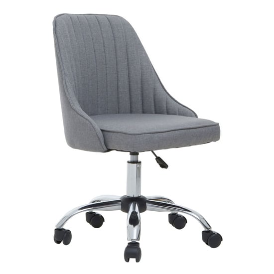 Read more about Alexei fabric home and office chair with chrome base in grey