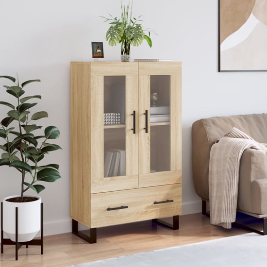 Read more about Alivia wooden display cabinet with 2 doors in sonoma oak