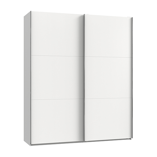 Read more about Alkesia wooden sliding door wardrobe in white