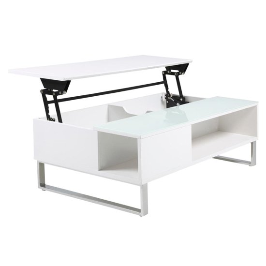 Read more about Allegan high gloss lift up coffee table in white