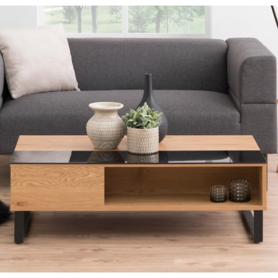 Read more about Allegan wooden lift-up coffee table in wild oak