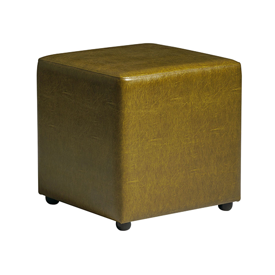 Read more about Allen cube faux leather stool in lascari vintage gold