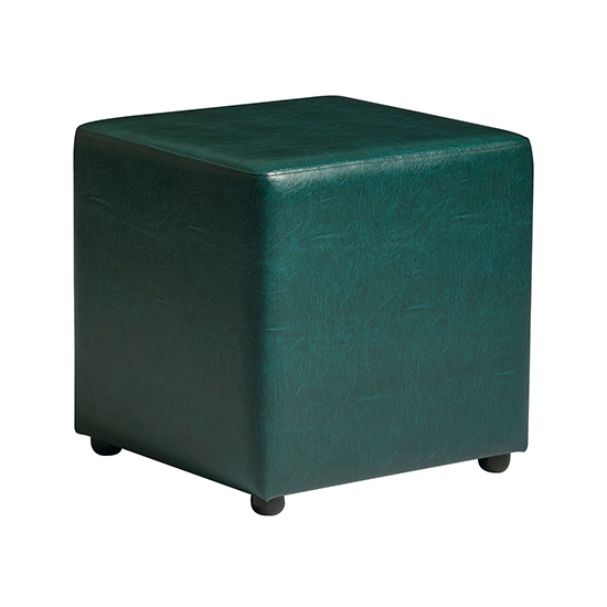 Read more about Allen cube faux leather stool in lascari vintage teal