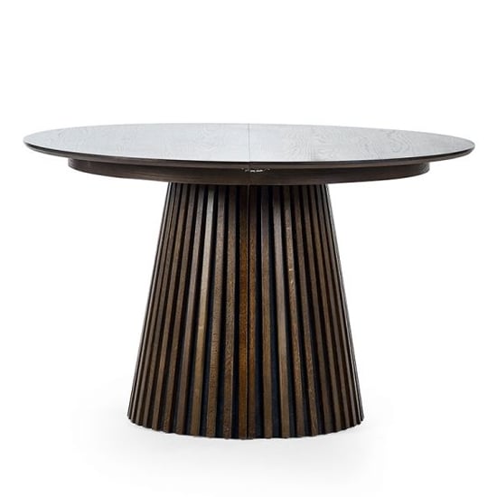 Product photograph of Allen Extending Wooden Dining Table Round In Dark Oak from Furniture in Fashion