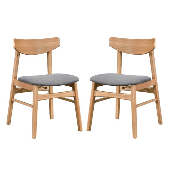 Read more about Allen oak wooden dining chairs in pair