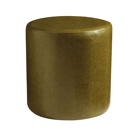 Read more about Allen round faux leather stool in lascari vintage gold