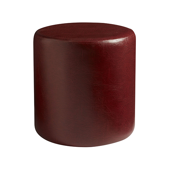 Read more about Allen round faux leather stool in lascari vintage red