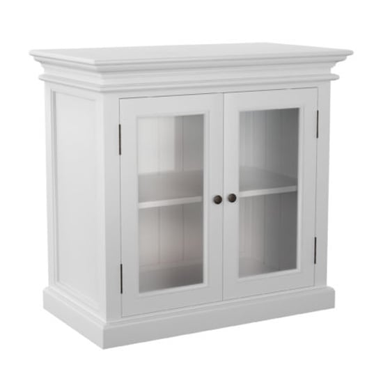 Read more about Allthorp 2 glass doors display cabinet in classic white