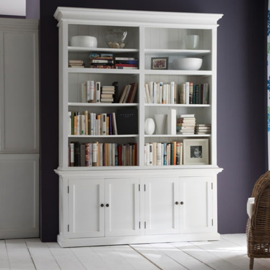 View Allthorp double bay storage hutch unit in classic white