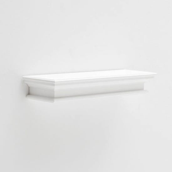 Read more about Allthorp long floating wall shelf in classic white