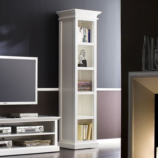 Read more about Allthorp solid wood bookcase in white with 4 shelf