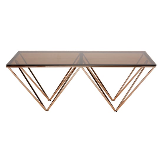 Photo of Alluras coffee table with champagne metal legs