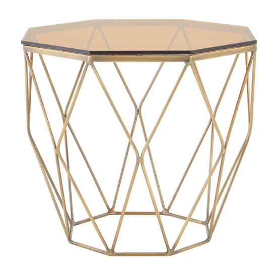Read more about Alluras end table with brushed bronze base