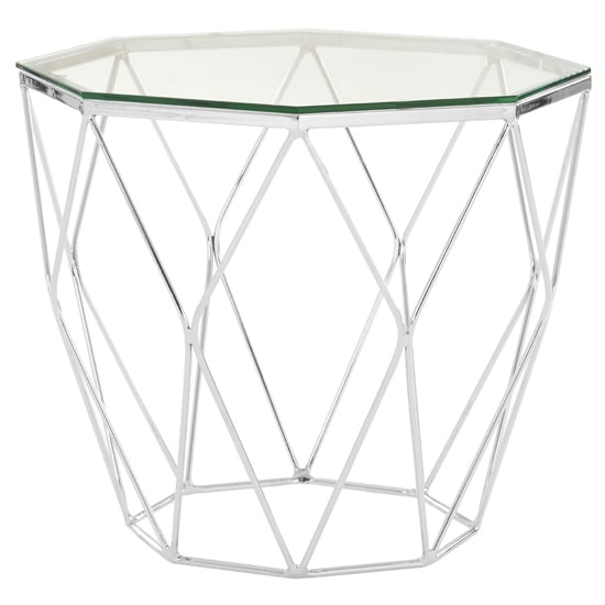 Read more about Alluras glass end table in chrome base