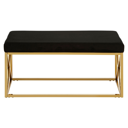 Alluras Velvet Bench Black | Furniture in Fashion