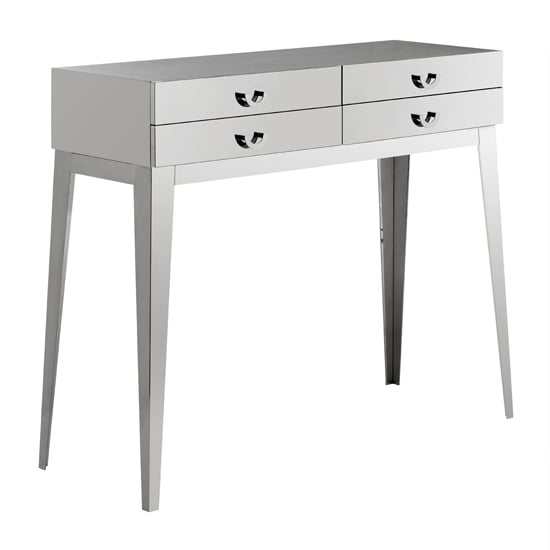 Read more about Alluras 4 drawers wooden console table in silver