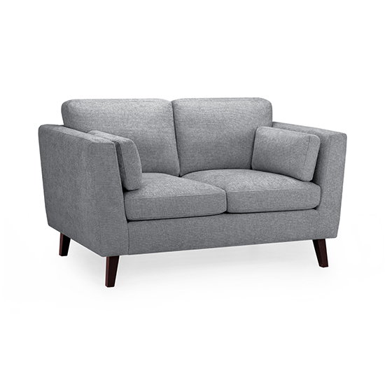 Product photograph of Alto Fabric 2 Seater Sofa In Grey With Wooden Legs from Furniture in Fashion