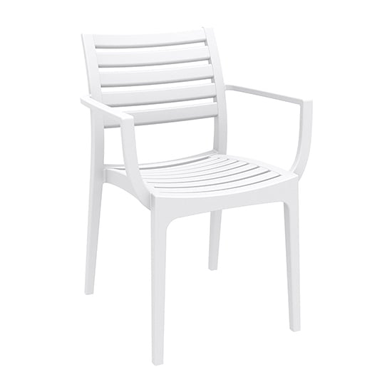 Photo of Alto polypropylene with glass fiber dining chair in white