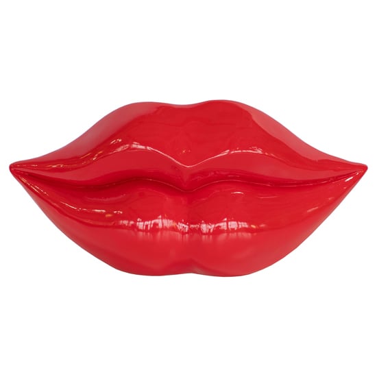 Product photograph of Alton Resin Lips Sculpture Large In Red from Furniture in Fashion