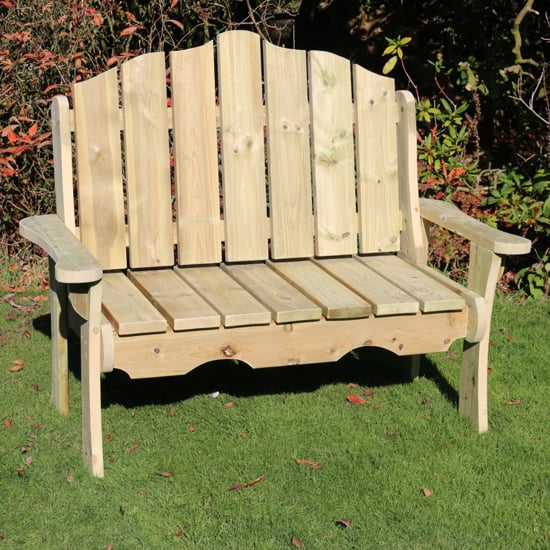 Photo of Altos wooden outdoor 2 seater bench