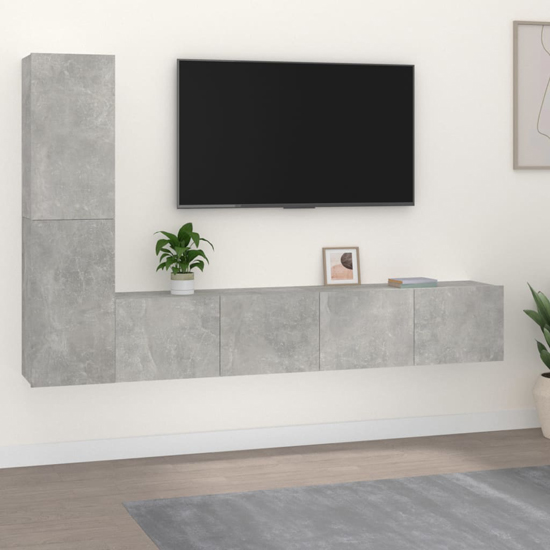 Read more about Alyria wooden living room furniture set in concrete effect