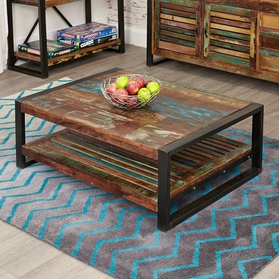 Product photograph of London Urban Chic Rectangular Wooden Coffee Table from Furniture in Fashion