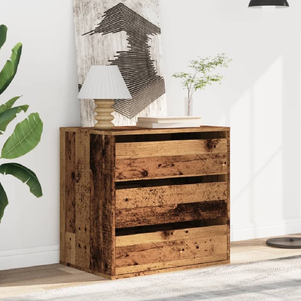 amarillo wooden chest of 3 drawers in brown oak