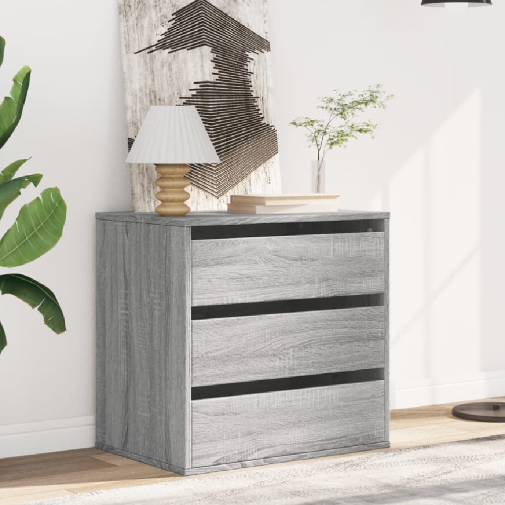 amarillo wooden chest of 3 drawers in grey sonoma