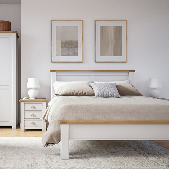 Product photograph of Amberley Low Footboard Wooden King Size Bed In Grey Oak from Furniture in Fashion