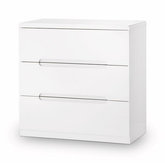 Product photograph of Magaly Modern Chest Of Drawers Small In White High Gloss from Furniture in Fashion