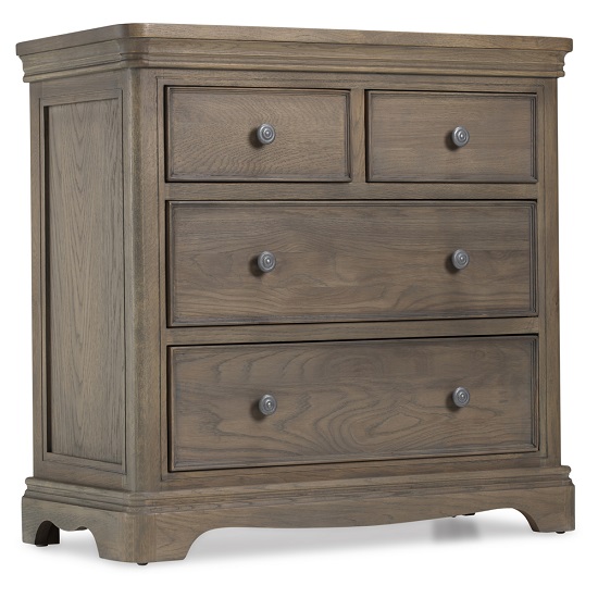 Ametis Chest Of Drawers Small In Grey Washed Oak With 4 Drawers