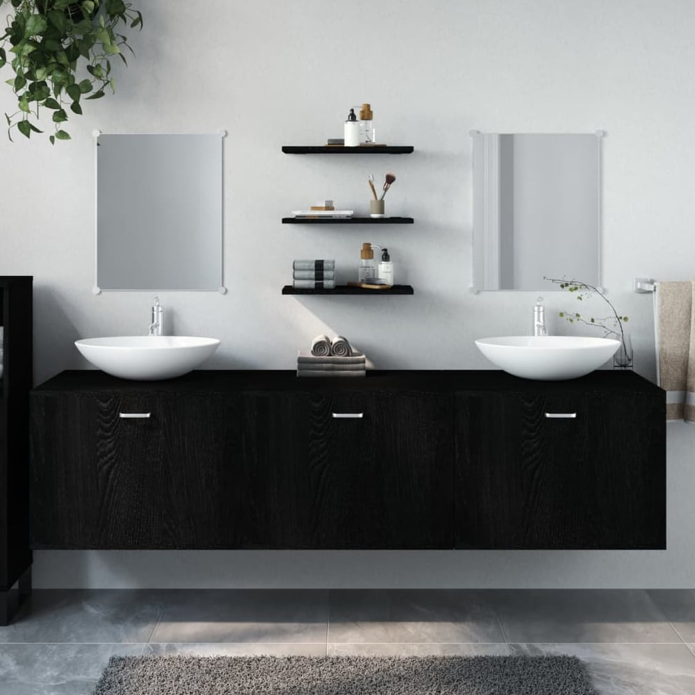 Read more about Amherst wooden 6 piece bathroom furniture set in black