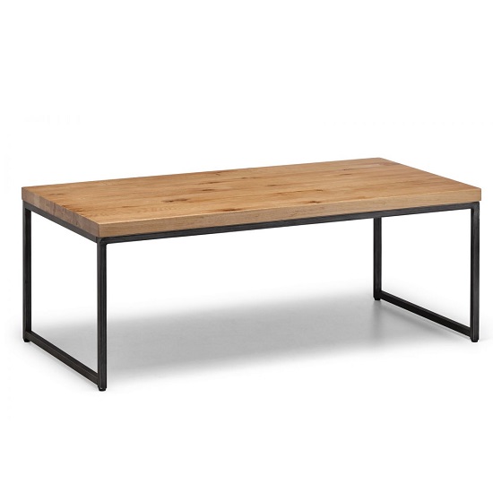 Barras Wooden Set Of Coffee Tables In Solid Oak And Metal Legs ...