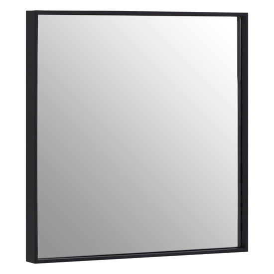 Read more about Andstima large square wall bedroom mirror in matte black frame