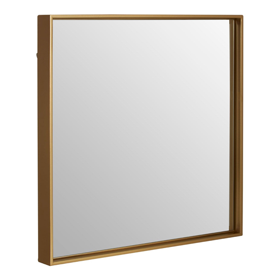 Read more about Andstima medium square wall bedroom mirror in gold frame