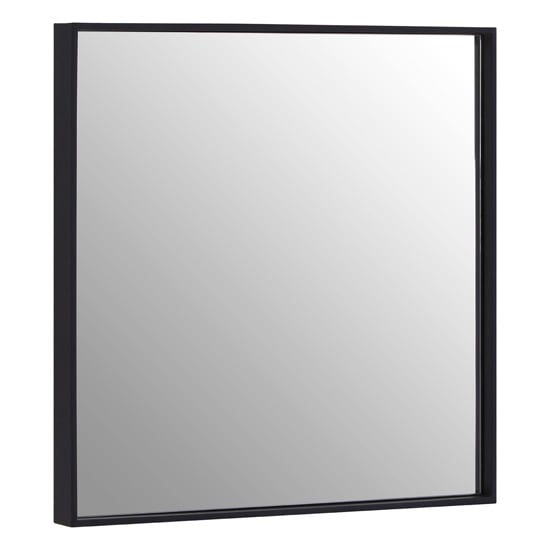 Read more about Andstima small square wall bedroom mirror in matte black frame