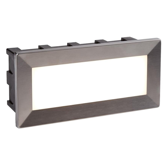 Photo of Ankle rectangular led recessed light in stainless steel