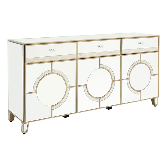 Photo of Antibes mirrored glass sideboard in antique silver