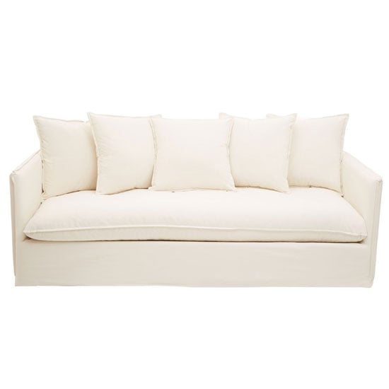 Read more about Antipas upholstered fabric 3 seater sofa in cream