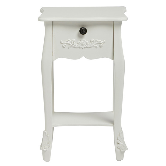 Read more about Antoine wooden bedside cabinet with 1 drawer in white