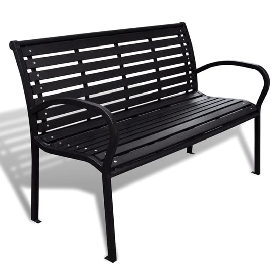 Read more about Anvil outdoor steel seating bench in black