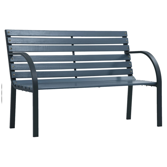 Anvil Outdoor Wooden Seating Bench In Black | Furniture in Fashion