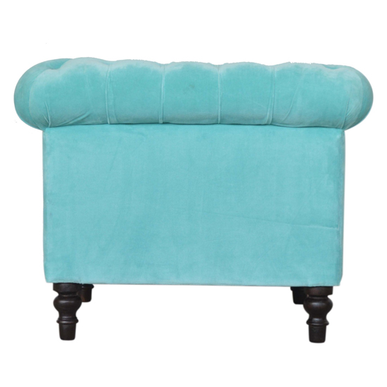Aqua Velvet Chesterfield Armchair In Turquoise | Furniture in Fashion