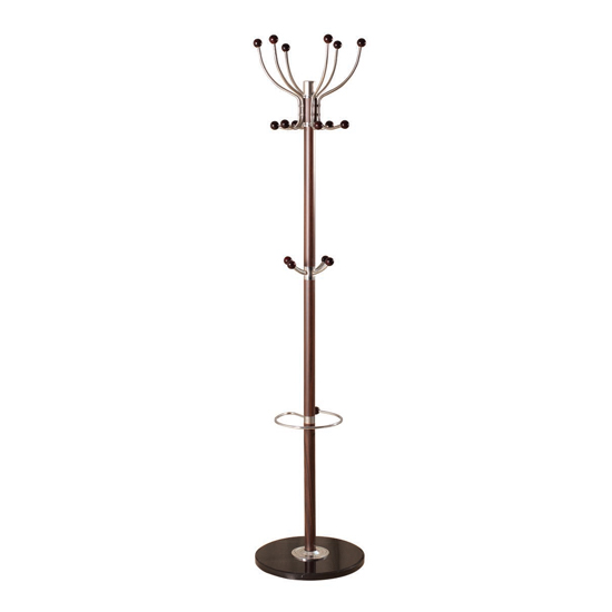 Product photograph of Aquilae Hat And Coat Stand In Brown With Granite Base from Furniture in Fashion