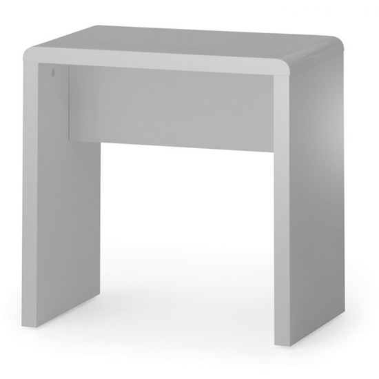 Read more about Magaly wooden dressing stool in grey high gloss