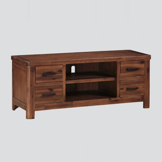 Product photograph of Areli Wooden Tv Stand In Dark Acacia Finish from Furniture in Fashion