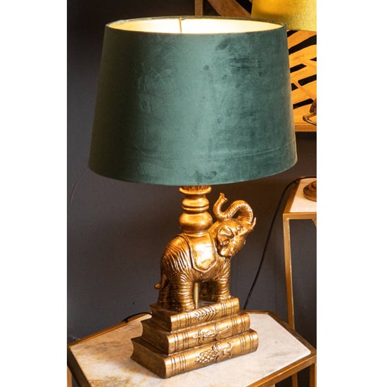 gold elephant lamp