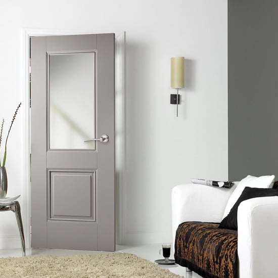 Product photograph of Arnhem Glazed 1981mm X 686mm Internal Door In Grey from Furniture in Fashion